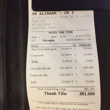 Tổng hợp- Quán Ăn Alibaba 2 - Quán Ăn Gia Đình