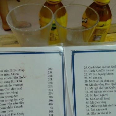 Thực đơn- Quán Ăn Aloha - Ẩm Thực Hàn Quốc