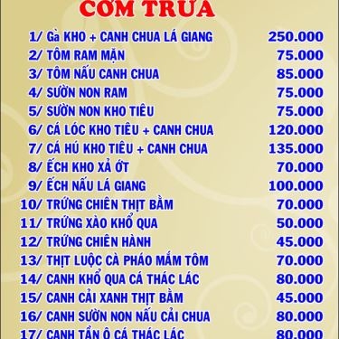 Thực đơn- Tìm Gì Cũng Có - Nhà Hàng Cà Phê Sân Vườn