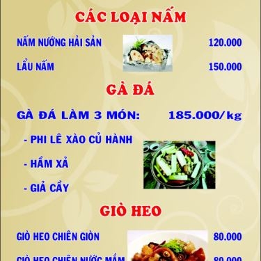 Thực đơn- Tìm Gì Cũng Có - Nhà Hàng Cà Phê Sân Vườn