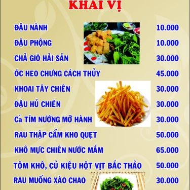 Thực đơn- Tìm Gì Cũng Có - Nhà Hàng Cà Phê Sân Vườn