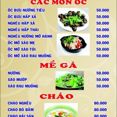 Thực đơn- Tìm Gì Cũng Có - Nhà Hàng Cà Phê Sân Vườn