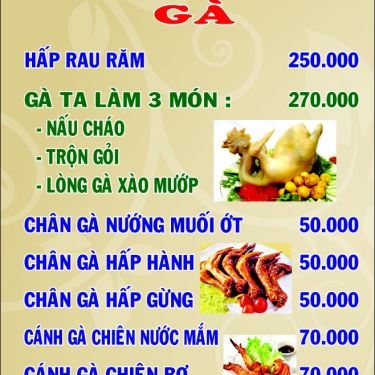 Thực đơn- Tìm Gì Cũng Có - Nhà Hàng Cà Phê Sân Vườn