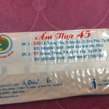 Tổng hợp- Nhà Hàng Ẩm Thực 45 - Quang Trung