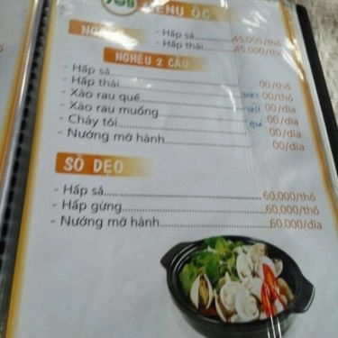 Thực đơn- Quán Ăn Ẩm Thực 709 - Hải Sản Tươi Sống