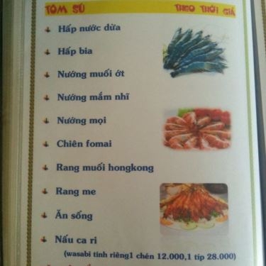 Thực đơn- Nhà Hàng Ẩm Thực 915