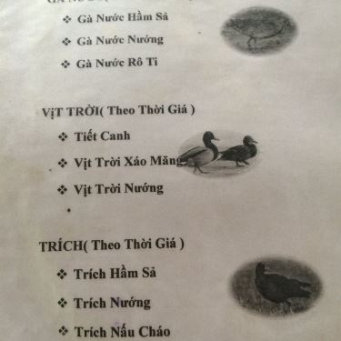 Thực đơn- Quán Ăn Ẩm Thực Cánh Đồng Hoang