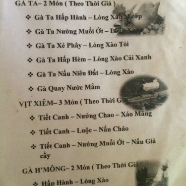 Thực đơn- Quán Ăn Ẩm Thực Cánh Đồng Hoang