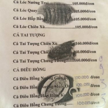 Thực đơn- Quán Ăn Ẩm Thực Cánh Đồng Hoang
