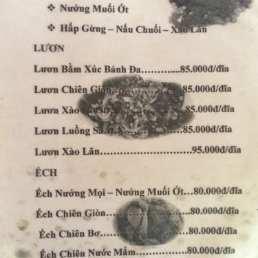 Thực đơn- Quán Ăn Ẩm Thực Cánh Đồng Hoang