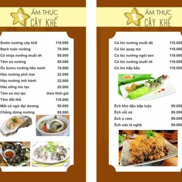 Thực đơn- Quán Ăn Ẩm Thực Cây Khế - Diệp Minh Châu