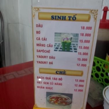 Thực đơn- Quán Ăn Ẩm Thực Chay Tạ Thiên