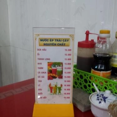 Thực đơn- Quán Ăn Ẩm Thực Chay Tạ Thiên