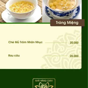 Thực đơn- Quán Ăn Ẩm Thực Chay Tâm Sen