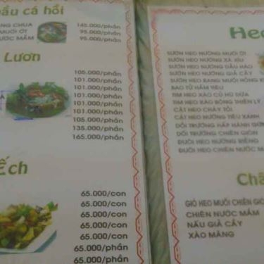 Thực đơn- Nhà Hàng Hải Âu - Ẩm Thực 3 Miền