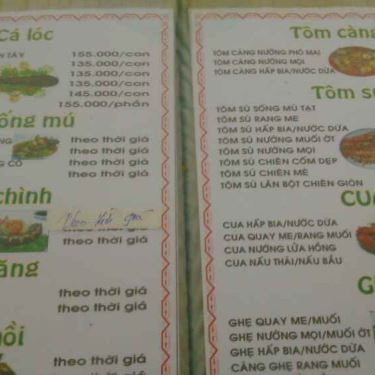 Thực đơn- Nhà Hàng Hải Âu - Ẩm Thực 3 Miền