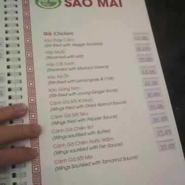 Thực đơn- Ẩm Thực Sao Mai - Quán Ăn Gia Đình