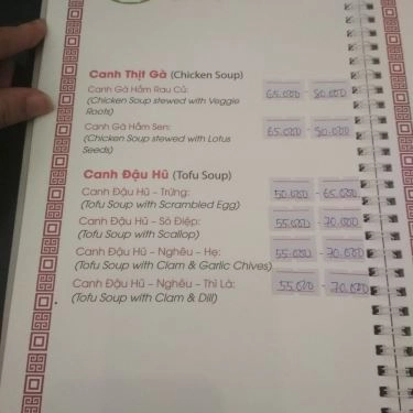 Thực đơn- Ẩm Thực Sao Mai - Quán Ăn Gia Đình