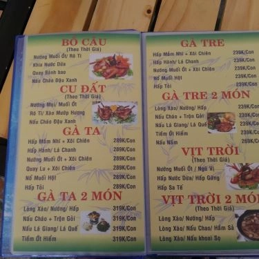 Thực đơn- Quán Ăn Ẩm Thực Thiên Kim - Phục Vụ Các Món Ăn 3 Miền