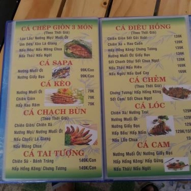 Thực đơn- Quán Ăn Ẩm Thực Thiên Kim - Phục Vụ Các Món Ăn 3 Miền