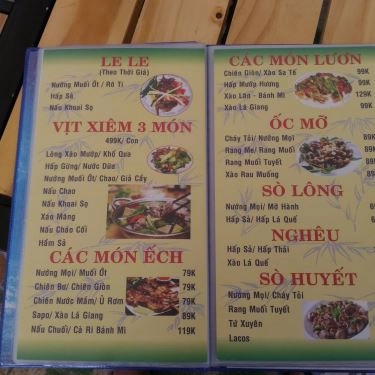 Thực đơn- Quán Ăn Ẩm Thực Thiên Kim - Phục Vụ Các Món Ăn 3 Miền