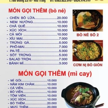 Thực đơn- Quán Ăn Ăn Gì Cũng Được - Mì Bay & Sushi