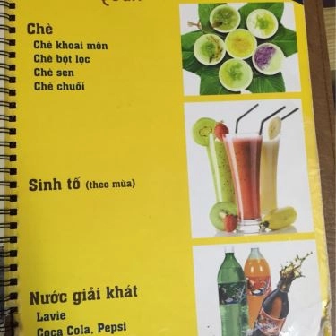 Thực đơn- Quán Ăn Nam An Quán - Ẩm Thực Huế