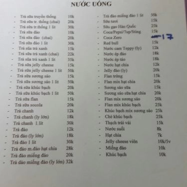Thực đơn- Quán Ăn Ăn Vặt Như Quỳnh