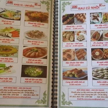 Tổng hợp- Nhà Hàng Anh Em N & M Restaurant
