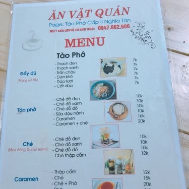 Thực đơn- Quán Ăn Anh Em Quán - Bánh Mì Chảo