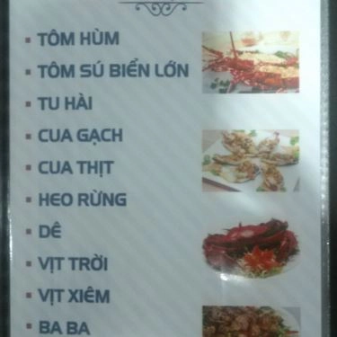 Thực đơn- Quán Ăn Anh Em Quán - Hải Sản Tươi Sống