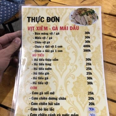 Thực đơn- Quán Ăn Quân - Cơm Gà Xối Mỡ, Lẩu Gà Mái Dầu & Lẩu Vịt Xiêm