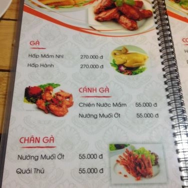 Thực đơn- Quán Ăn Ao Cá Sinh Viên - Hải Sản Tươi Sống