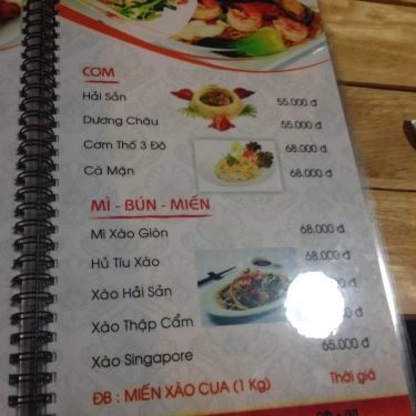 Thực đơn- Quán Ăn Ao Cá Sinh Viên - Hải Sản Tươi Sống