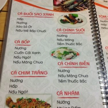 Thực đơn- Quán Ăn Ao Cá Sinh Viên - Hải Sản Tươi Sống