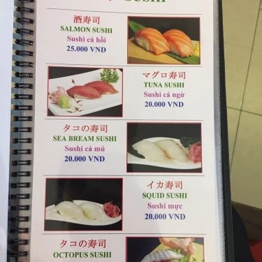 Thực đơn- Quán Ăn Aomori Sushi - Ẩm Thực Nhật Bản