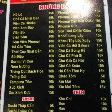 Thực đơn- Quán Ăn Asia BBQ - Ẩm Thực Tự Chọn