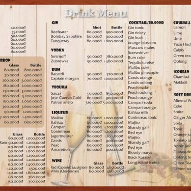 Thực đơn- Nhà Hàng Asovia Resraurant - Ẩm Thực Nhật Bản