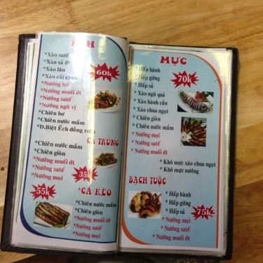 Thực đơn- Quán Ăn A Tú Quán - Lẩu Nướng