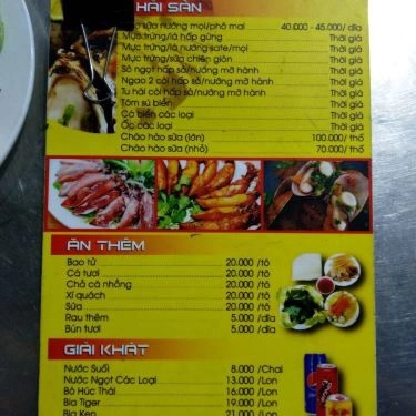 Thực đơn- Quán Ăn Bà Bảy Nha Trang - Nem Ninh Hòa