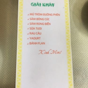 Thực đơn- Quán Ăn Bá Bửu - Hủ Tiếu Mì & Giải Khát