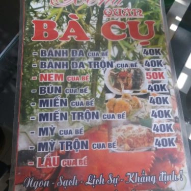 Tổng hợp- Quán Ăn Bà Cụ - Bánh Đa, Nem & Miến Cua Bể Hải Phòng