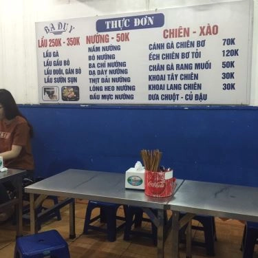 Thực đơn- Quán Ăn Ba Duy - Lẩu & Nầm Nướng
