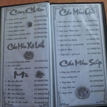 Thực đơn- Quán Ăn Ba Hồ Quán - Câu Cá Giải Trí & Các Món Đồng Quê