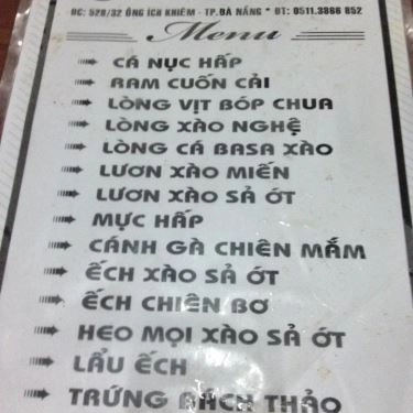 Thực đơn- Quán Ăn Bà Xin - Cá Nục Hấp