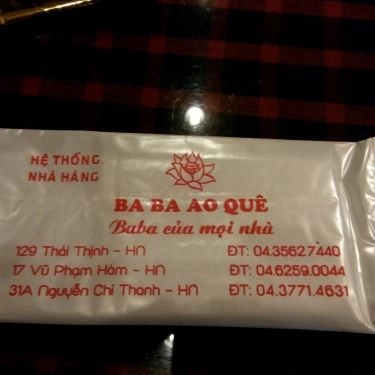 Tổng hợp- Nhà Hàng BaBa Ao Quê - Nguyễn Chí Thanh