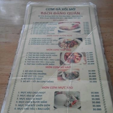 Thực đơn- Quán Ăn Bạch Đằng - Cơm Trưa Văn Phòng & Bò Bít Tết