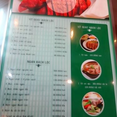 Thực đơn- Quán Ăn Bách Lộc - Phở Gà Ta - Trung Hòa