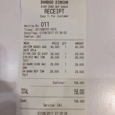 Tổng hợp- Quán Ăn Bamboo Dimsum - Vincom Mega Mall Thảo Điền