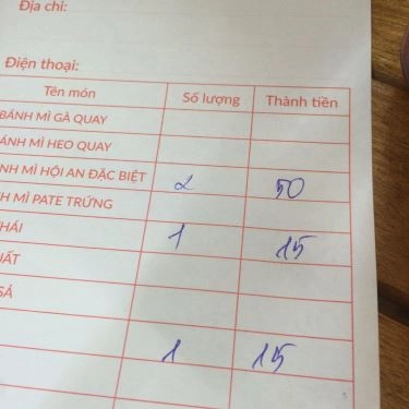 Tổng hợp- Quán Ăn Bami Bread - Hoàng Quốc Việt